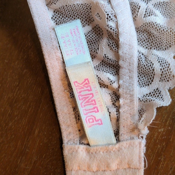 PINK VICTORIA'S SECRET XS push up LACE HALTER TOP-blush pink 🌞 Summer essential - Picture 9 of 12